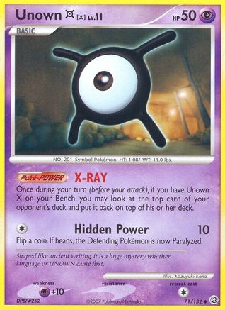 [PKM] Unown X (71/132) [Diamond & Pearl: Secret Wonders]