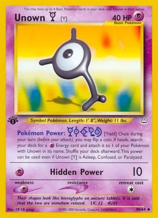 [PKM] Unown (40/64) [Neo Revelation 1st Edition]