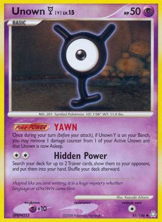 [PKM] Unown Y (81/146) [Diamond & Pearl: Legends Awakened]