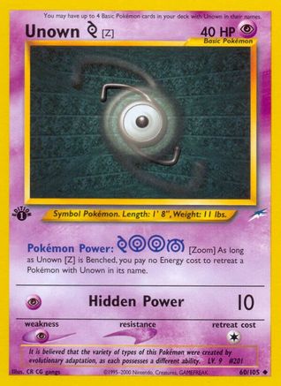 [PKM] Unown (60/105) [Neo Destiny 1st Edition]