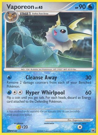 [PKM] Vaporeon (34/100) [Diamond & Pearl: Majestic Dawn]