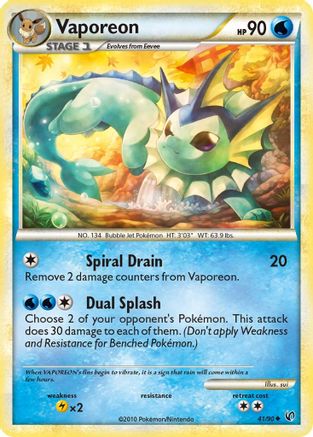 [PKM] Vaporeon (41/90) [HeartGold & SoulSilver: Undaunted]