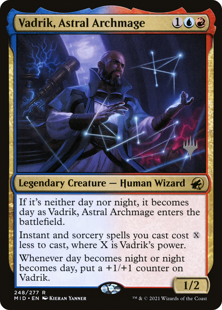 {R} Vadrik, Astral Archmage (Promo Pack) [Innistrad: Midnight Hunt Promo Pack][PP MID 248]