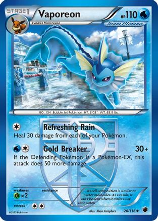 [PKM] Vaporeon (20/116) [Black & White: Plasma Freeze]