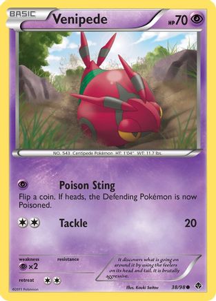 [PKM] Venipede (38/98) [Black & White: Emerging Powers]