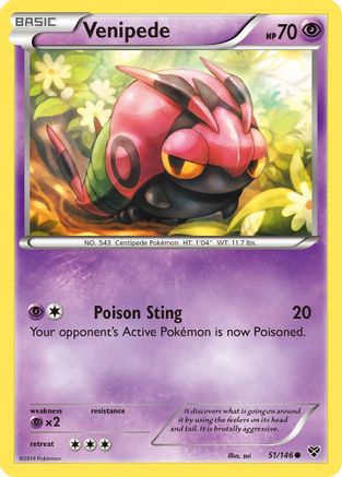 [PKM-C] Venipede (51/146) [XY: Base Set]