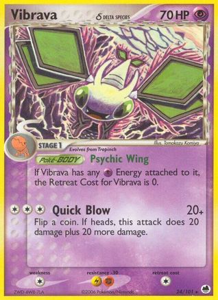 [PKM-R] Vibrava (24/101) (Delta Species) (Stamped) [EX: Dragon Frontiers]