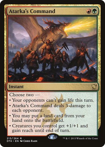 {R} Atarka's Command [Dragons of Tarkir][DTK 213]