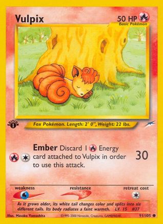 [PKM-C] Vulpix (91/105) [Neo Destiny 1st Edition]
