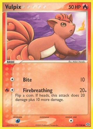 [PKM-C] Vulpix (72/106) (Stamped) [EX: Emerald]