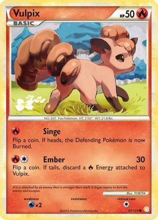 [PKM] Vulpix (87/123) [HeartGold & SoulSilver: Base Set]
