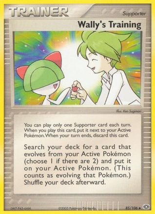 [TR] Wally's Training (85/106) (Stamped) [EX: Emerald]