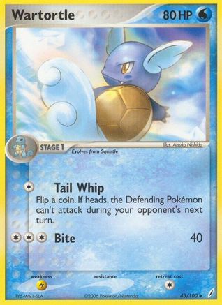 [PKM] Wartortle (43/100) (Stamped) [EX: Crystal Guardians]