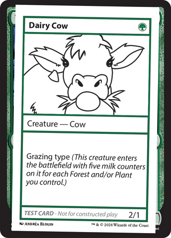 {C} Dairy Cow [Mystery Booster 2 Playtest Cards][MB2 PLAYTEST]