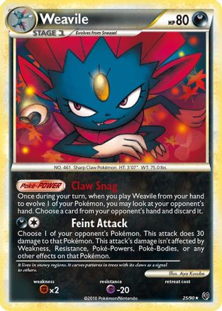[PKM] Weavile (25/90) [HeartGold & SoulSilver: Undaunted]