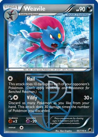 [PKM] Weavile (66/116) [Black & White: Plasma Freeze]