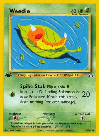[PKM] Weedle (70/75) [Neo Discovery 1st Edition]