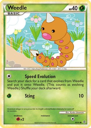 [PKM] Weedle (69/95) [HeartGold & SoulSilver: Unleashed]