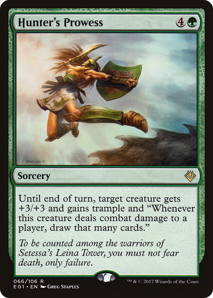 {R} Hunter's Prowess [Archenemy: Nicol Bolas][E01 066]