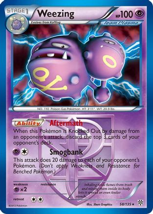 [PKM] Weezing (58/135) [Black & White: Plasma Storm]