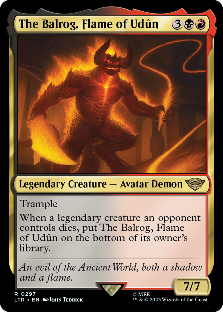 {R} The Balrog, Flame of Udun [The Lord of the Rings: Tales of Middle-Earth][LTR 297]