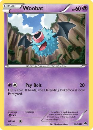 [PKM-C] Woobat (36/98) [Black & White: Emerging Powers]