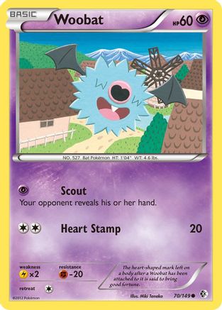 [PKM] Woobat (70/149) [Black & White: Boundaries Crossed]