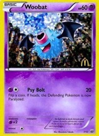 [PKM-R] Woobat (7/12) [McDonald's Promos: 2012 Collection]