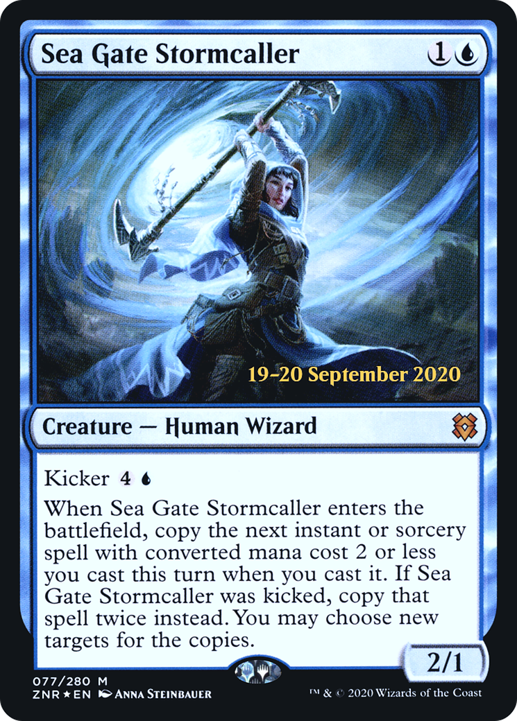 {R} Sea Gate Stormcaller [Zendikar Rising Prerelease Promos][PR ZNR 077]