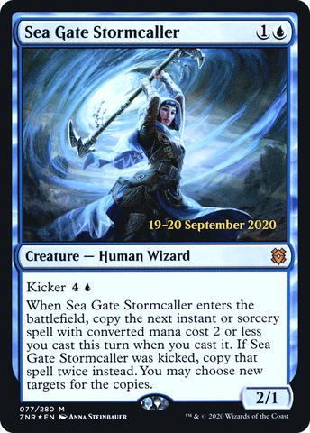 {R} Sea Gate Stormcaller [Zendikar Rising Prerelease Promos][PR ZNR 077]