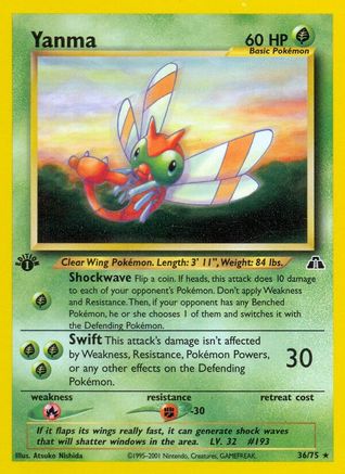 [PKM] Yanma (36/75) [Neo Discovery 1st Edition]