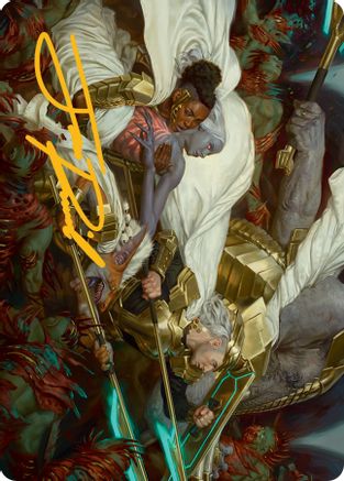 {A} Storm the Seedcore Art Card (Gold-Stamped Signature) [March of the Machine Art Series][GS AMOM 041]