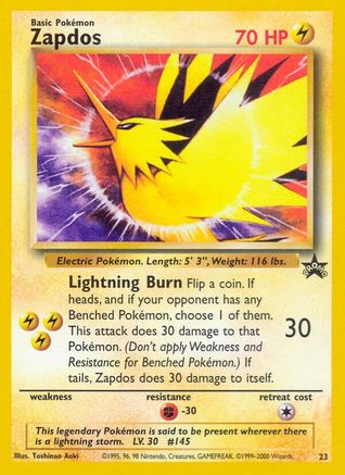 [PKM] Zapdos (23) [Wizards of the Coast: Black Star Promos]