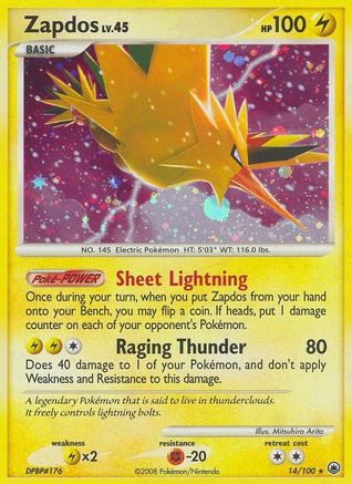 [PKM] Zapdos (14/100) [Diamond & Pearl: Majestic Dawn]