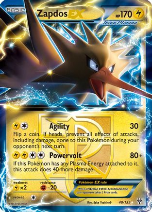 [PKM-R] Zapdos EX (48/135) [Black & White: Plasma Storm]