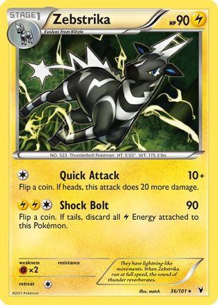 [PKM-R] Zebstrika (36/101) [Black & White: Noble Victories]