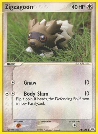 [PKM-C] Zigzagoon (74/106) (Stamped) [EX: Emerald]