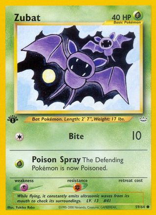 [PKM] Zubat (59/64) [Neo Revelation 1st Edition]