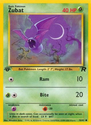 [PKM] Zubat (70/82) [Team Rocket 1st Edition]