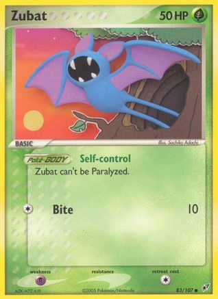 [PKM] Zubat (83/107) (Stamped) [EX: Deoxys]
