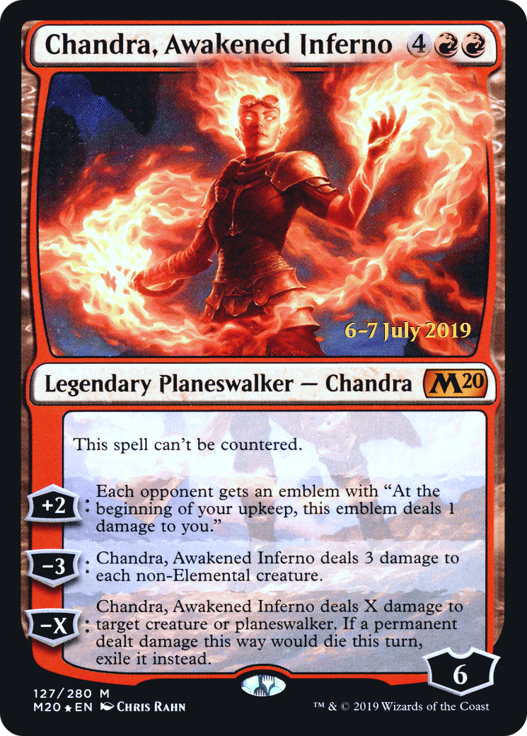 {R} Chandra, Awakened Inferno [Core Set 2020 Prerelease Promos][PR M20 127]