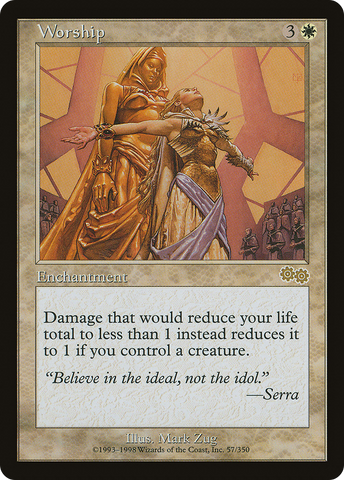 {R} Worship [Urza's Saga][USG 057]