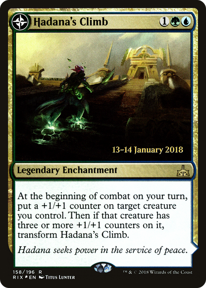 {R} Hadana's Climb // Winged Temple of Orazca [Rivals of Ixalan Prerelease Promos][PR RIX 158]