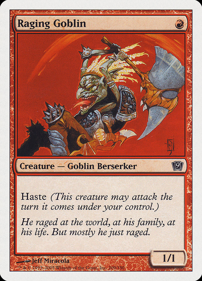 {C} Raging Goblin [Ninth Edition][9ED 209]