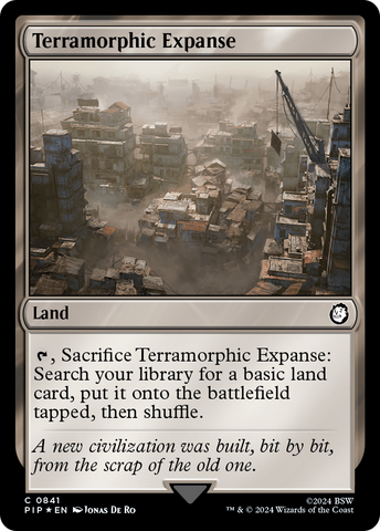 {C} Terramorphic Expanse (Surge Foil) [Fallout][PIP 841]