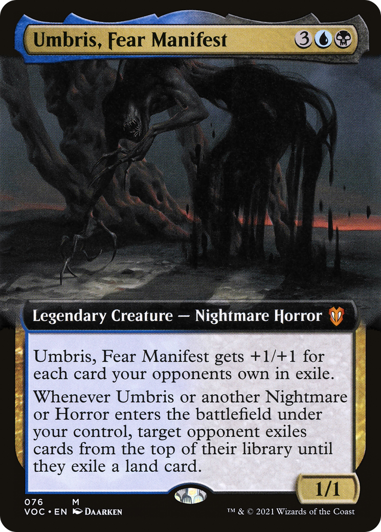 {R} Umbris, Fear Manifest (Extended Art) [Innistrad: Crimson Vow Commander][VOC 076]