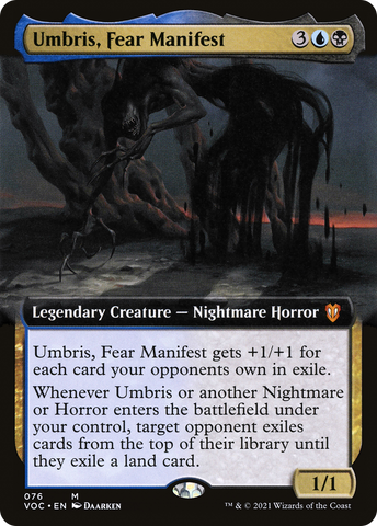 {R} Umbris, Fear Manifest (Extended Art) [Innistrad: Crimson Vow Commander][VOC 076]