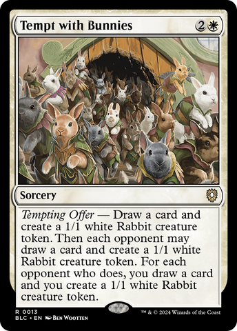 {R} Tempt with Bunnies [Bloomburrow Commander][BLC 013]