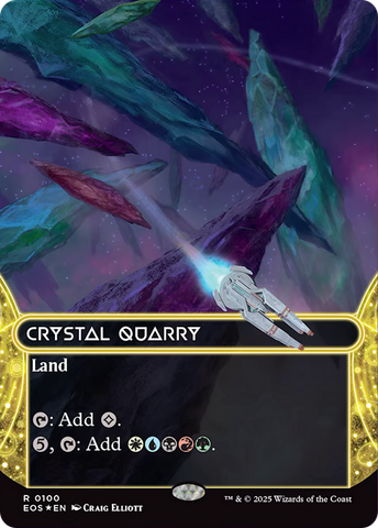 {@@ EOC R} Crystal Quarry (0100) (Borderless) (Galaxy Foil) [Edge of Eternities: Stellar Sights][EOS 100]