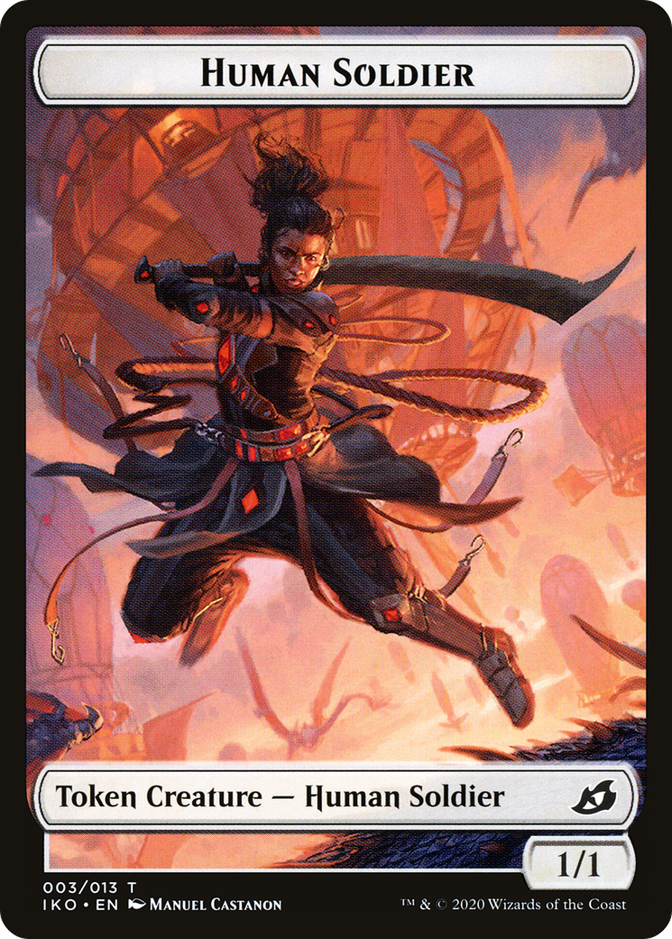 {T} Human Soldier Token (003/013) [Ikoria: Lair of Behemoths Tokens][TIKO 003]